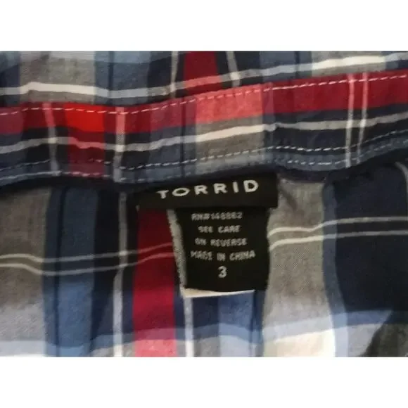 Torrid Men 100% Checkered Cotton Shirt Sz XL- Ships Same Business Day! - Picture 5 of 10